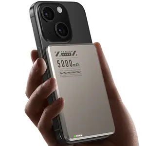 Ultra-Thin Magnetic iPhone Charger Case, Wireless Charging Power Bank 5000mah, Fast Charge 20w, Compatible with iPhone Series 12-16