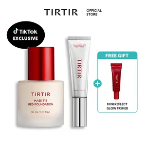 [NEW] [TIRTIR Official] All Day Flawless Duo l Mask Fit Red Foundation + Flawless Pore Prep Primer