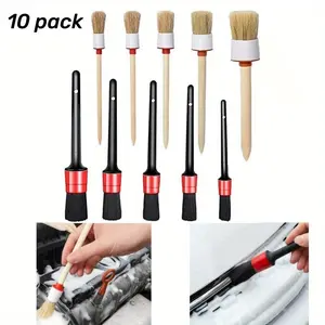 10Pcs Car Auto Detailing Brush Set,Auto Detailing Brushes Cleaner Car Detailing Brushes Exterior,Car Interior Brush for Detailing Cars Automotive Interior,Wheels,Exterior,Leather household use