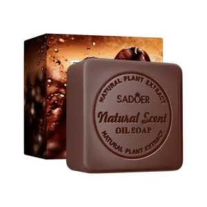 Deep Cleaning Coffee Essential Oil Soap, Contains Caffeine, Glycerin, Olive Oil, Exfoliating Moisturizing, Non-Drying, Suitable for Sensitive Skin