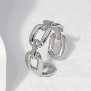Simple Silver Link Ring