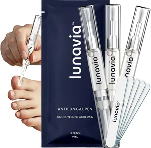 Lunavia Antifungal Pen – Cures Most Athlete’s Foot, Jock Itch, and Ringworm - 25% Undecylenic Acid with added Tea Tree, Jojoba, Clove Bud Oils & Aloe - 3-Pack Twist Pen (9ML Volume)