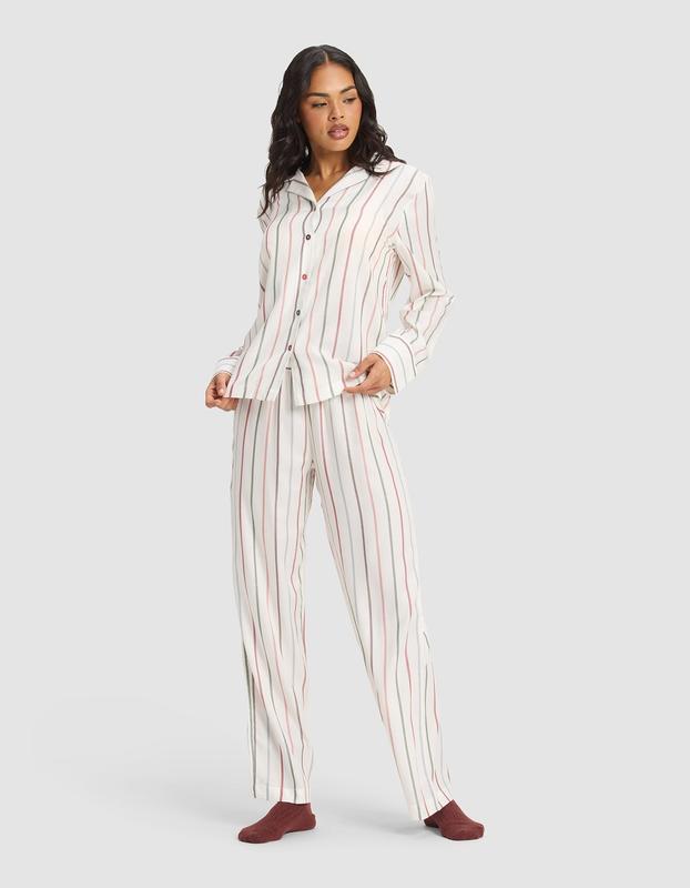 Women's Soft Woven Long Sleeve Pajama Set - Last Chance