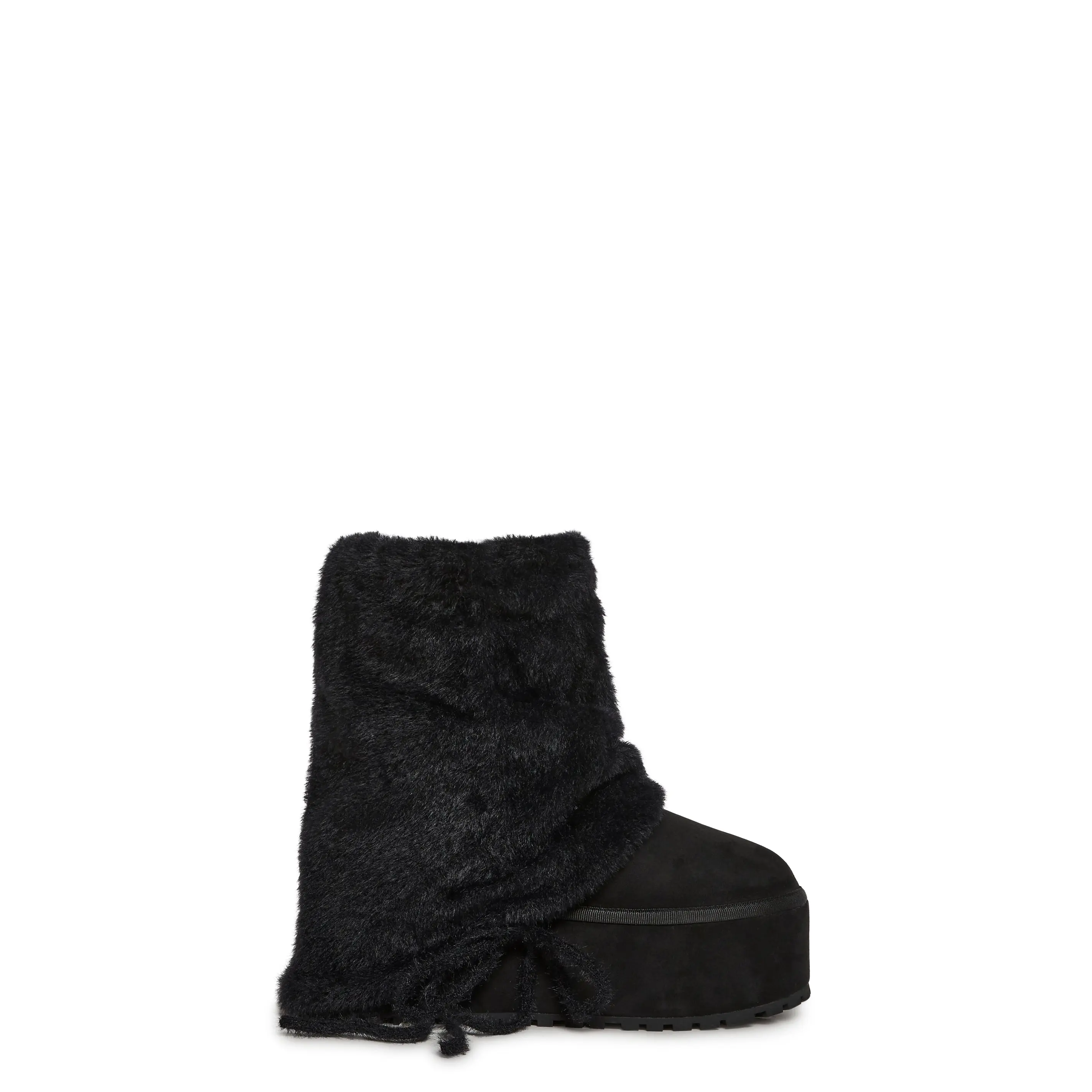 Snuggle Sesh Platform Booties - Black