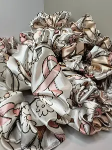 Pinktober Satin Scrunchies