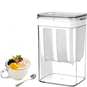 Greek Yogurt Strainer, DIY Cold Brew Whey Separator with Cheesecloth, Large Capacity Yogurt Maker for Home Use, Homemade Greek Yogurt & Whey Filtration