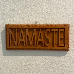Namaste Wooden Wall Hanging Plaque Decor
