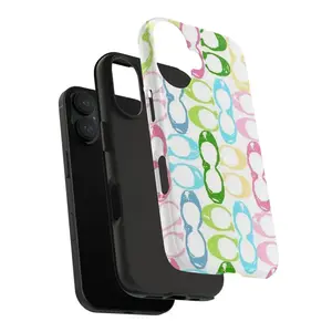 Luxury Look Rainbow Print Phone Case | Bright Fun Monogram Designer Aesthetic Cover For iPhone 17 Pro Max 16 Plus 15 14 13 | Stylish Protective Case | Best Gift