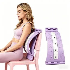 SND 4-Level Adjustable Spine Stretcher Back Board, Lumbar Relaxer & Deep Tissue Muscle Massager for Daily Body Care Therapy, Posture Correction, Fitness Recovery