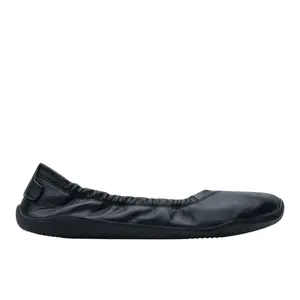 Vivobarefoot Womens Primus Asana Yin Ballerina Leather Slip On Flats Casual - Black