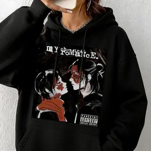 Ships within 24 hours AOT Rock Band Album Cover Sweatshirt MCR Anime Fan T Shirt Hoodie Unisex Cotton Casual For Men Women Ideal For Concert Outings Fan Meetups Trendy Anime Rock Gift