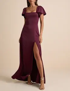 Lulus Ultimate Sweetness Light Pink Satin Flutter Sleeve Maxi Dress outfits Mesh Tropical Leopard Tube