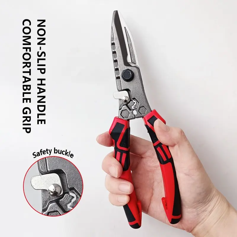 Industrial Scissors, Multi-Functional Heavy-Duty Cutters, Thickened Blade, Non-Slip Design, Ideal for Home, Industrial, Decorative Use