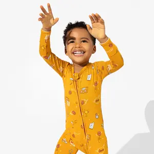 Bellabu Bear Basketball Bamboo Convertible Footie for Babies - Soft and Safe Infant Toddler Clothes Bodysuit