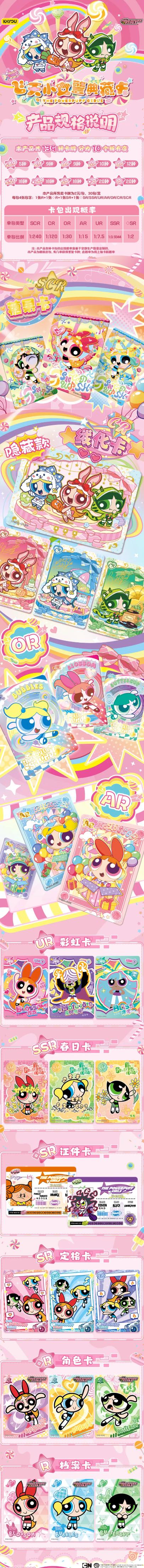 [The Powerpuff Girls] Collectible Card & Candy Pack — Series 1