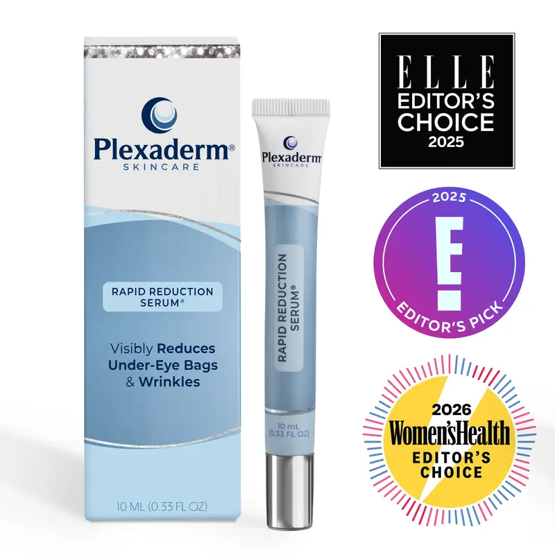 Plexaderm Rapid Reduction Eye Serum - Anti Aging Wrinkle & Eye Bag Tightener, Instant Under Eye Bags & Under-Eye Puffiness Reducer, Fine Lines, Crow's Feet, Hooded Eyes, Temporary Lift for Mature Skin, Works in Minutes