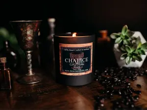 Chalice - 10oz Matte Black Jar Candle w/ Wood Crackling Wick
