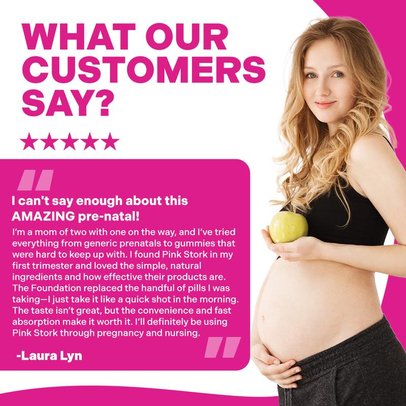 Pink Stork Liquid Prenatal + Postnatal Multivitamin for Women Berry Flavor 1 Month Supply Organic Natural Supplement with Prebiotics & Probiotics Pink Stork Liquid Prenatal + Postnatal Multivitamin for Women Berry Flavor 1 Month Supply Organic Natural Supplement with Prebiotics & Probiotics