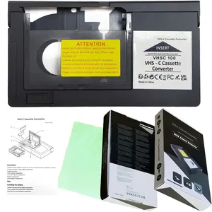 Motorized VHS-C to VHS Cassette Adapter - Ideal for VCR Player , VHS Tape for Camcorder and VHS to Digital Converting（Not Compatible with 8mm/Minidv/Hi8） with Clean Cloth