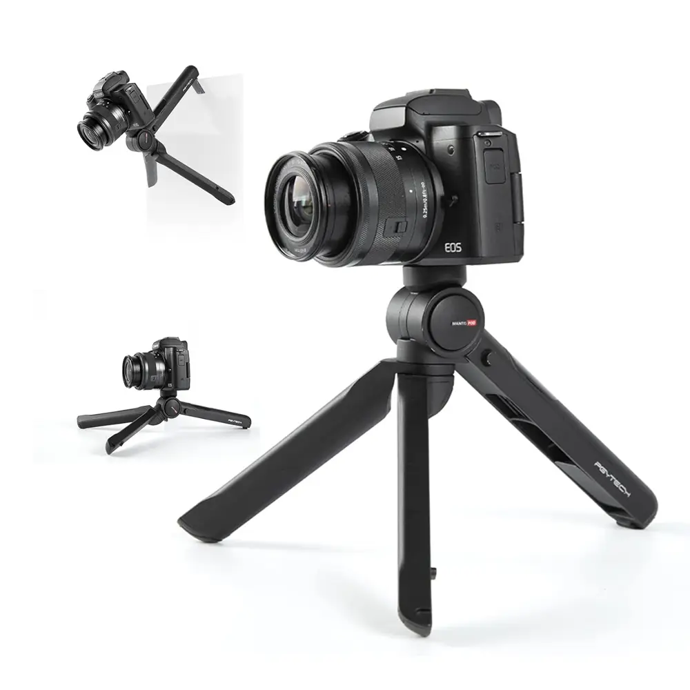 PGYTECH Mantispod 2.0 Aluminum Alloy Mini Pocket Travel Tripod - Nylon+Fiberglass Holder with Anti-Loosening Screw for DSLR/SLR Cameras, Smartphones, Digital Devices; Mobile Accessories with Card Mount (Vlogging, Portrait Mode)