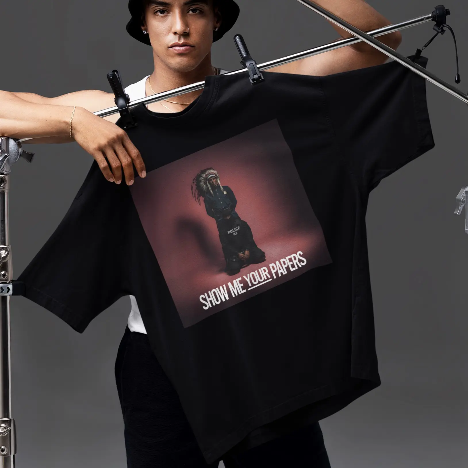Show Me Your Papers Shirt, Native Were Here First Hoodie, Indigenous Peoples Tee, Anti-Ice