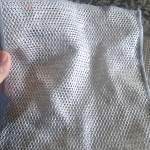 10 Counts Non Scratch Wire Dishcloth Multipurpose Wire Dishwashing Rag Metal Scrubbers for  for Wet and Dry Cleaning, 2-Layer Kitchen Cleaning Cloth Cleaning Tool Scrubbing Pad Steel Household Stainless Scouring Pad