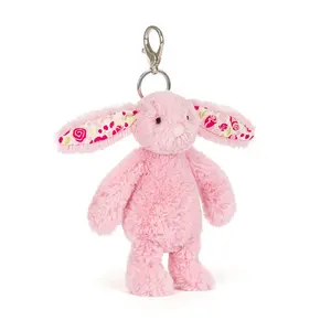 Blushkin Blossom Bunny Bag Charm Inspo | Plush Keychain for Aesthetic Outfits & Gifts | Lightweight & Easy Clip | Trendy & Playful Bag Accessory | Kawaii Accessories