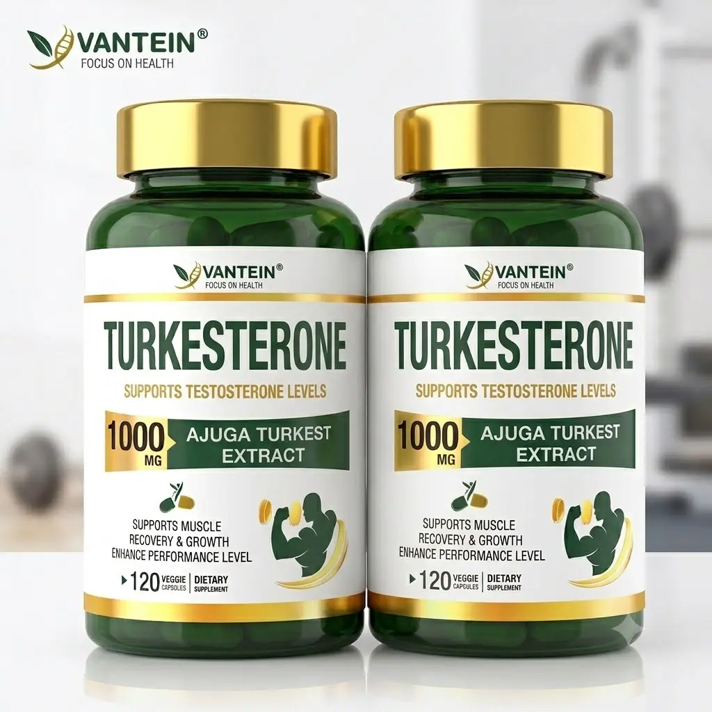 Turkesterone Dietary Supplement - 2 PCS 1000mg 100% Natural Ajuga Turkestanica Extract Fitness Healthcare Daily Supplement Pack, Gluten-Free Non-GMO, Supports Testosterone, Muscle Growth, Metabolism & Body Health, 240 Veggie Capsules