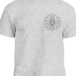 Mandala art tshirt with quote Top Womenswear Comfort T-Shirt Casual Shortsleeve