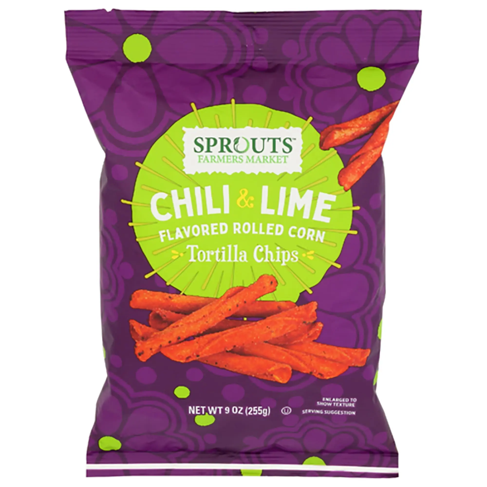 Sprouts Chili Lime Rolled Tortilla Chips Crunchy Spicy Snack 9 oz