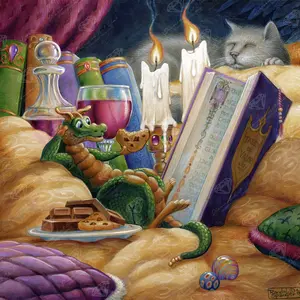 Curl Up with a Good Book Diamond Painting Kit