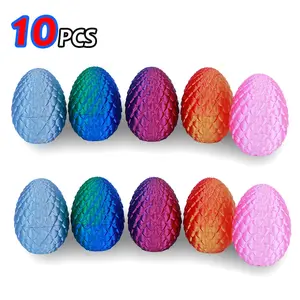 10 Mini 3D Printed Toy Dragon Eggs Easter Eggs Office Desk Set a Children's Day Gift Fidget Decompression Toy