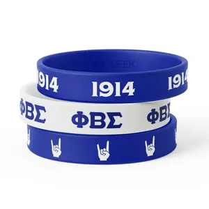 BBGreek Phi Beta Sigma - Set of 3 Silicone Bracelets - Wrist Bands - Official Vendor