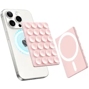 Magnetic Suction Phone Mount for MagSafe Case, Silicone Octo Cup Buddy Sticky Grip Holder for iPhone, Removable Hands-Free Selfie/Video