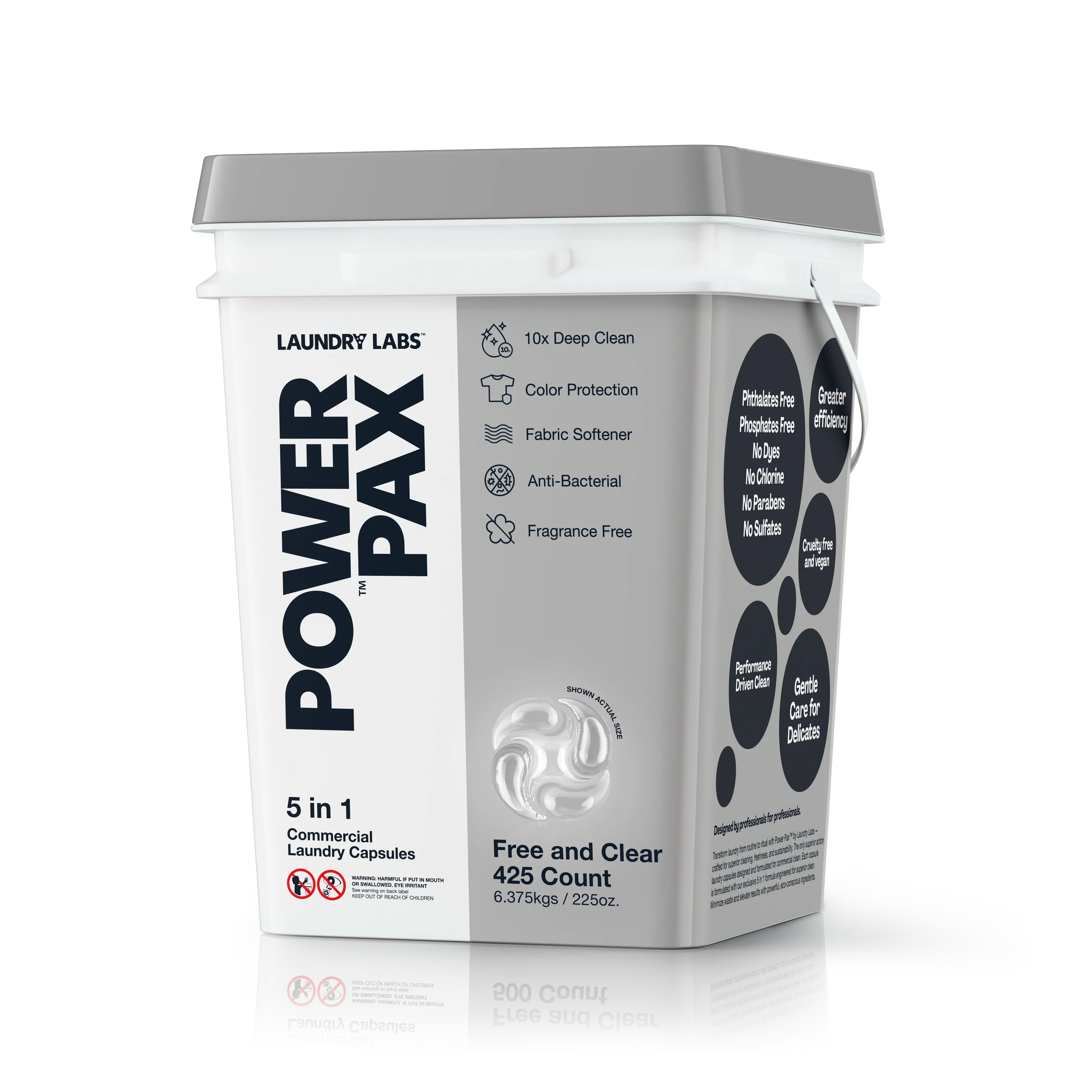 PowerPax™  5-in-1 Laundry Detergent Pods, Free & Clear (Fragrance-Free)