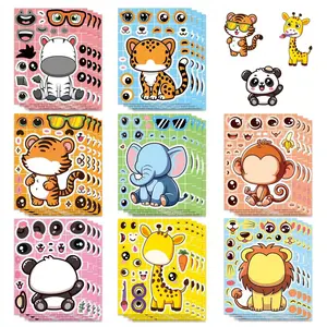 8 Sheets/Set Stickers, Sticker Packs, Funny Stickers, Animal & Hamburger Fries Themes, Mix & Match for Creative Play, 8 Styles DIY Party Favors, Cat Graffiti Stickers, Decor for Water Bottles, Laptops, Scrapbooks, Perfect for Christmas, Halloween