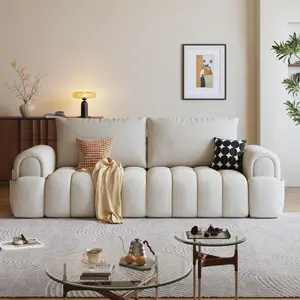 Sofa Bed, Full Size Sleeper Sofa, 3-in-1 Convertible Cloud Couch Modern Folding Futon Recliner Lounge for Living Room Apartment Small Space (Beige）