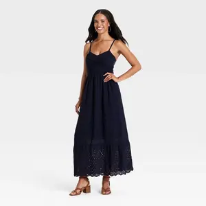Women's Cami Midi Sundress - Universal Thread Navy Blue S
