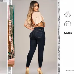 Colombian Jean High Rise Body Shaping Abdominal Control Push-Up Design Skinny Fit Women's Jeans All Seasons Spandex Cotton Blend