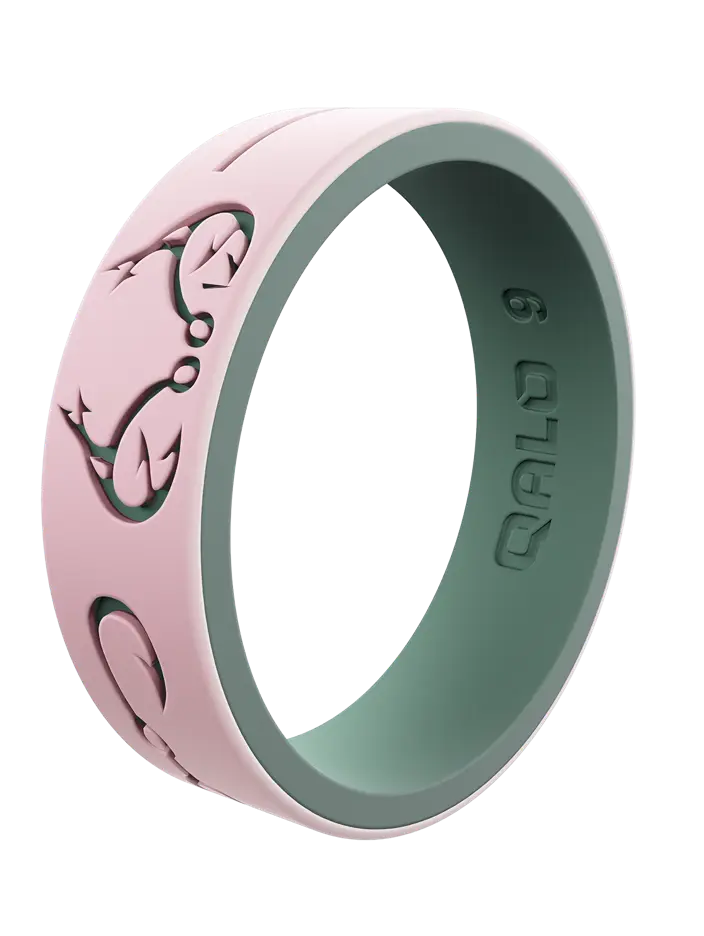 Women's 100% Silicone Ring, Realtree Clinch Knot Strata Design Fashion Accessory, 100% Silicone Rings