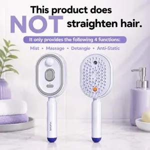 Electric Spray Air Cushion Massage Grooming Comb - Self-Cleaning, Anti-Tangle, Anti-Static, Volumizing Hair Styling Tool with Essential Oil Mist Aromatherapy Hair Care, Hair Styling Tools