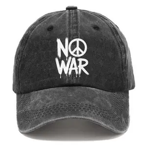 No War Anti War Unisex Washed Vintage Baseball Cap