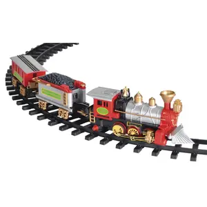 Seasonal Visions Christmas Tree Train Set Decoration - 35 in - Red