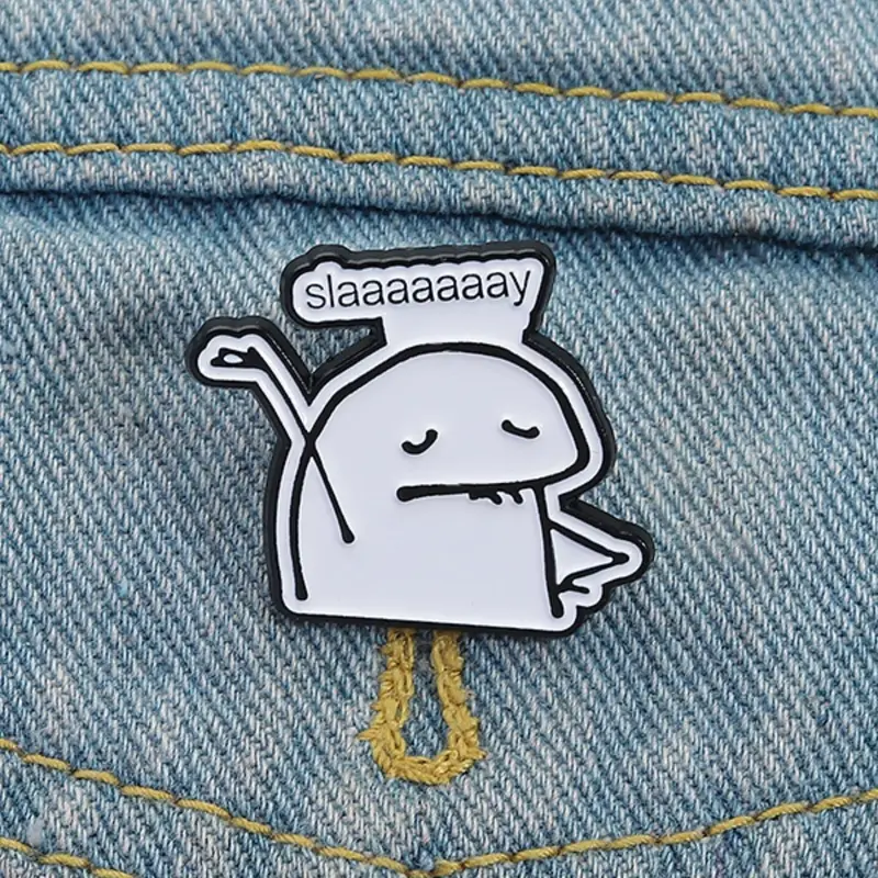 Slaaaaaaay Fun Spanish Quote Durable Alloy Enamel Pin Clip, Lapel Pin, Enamel Lapel Pins, Unique Cartoon Character Brooch, Casual Jewelry Accessory for All Ages and Fashion Styles