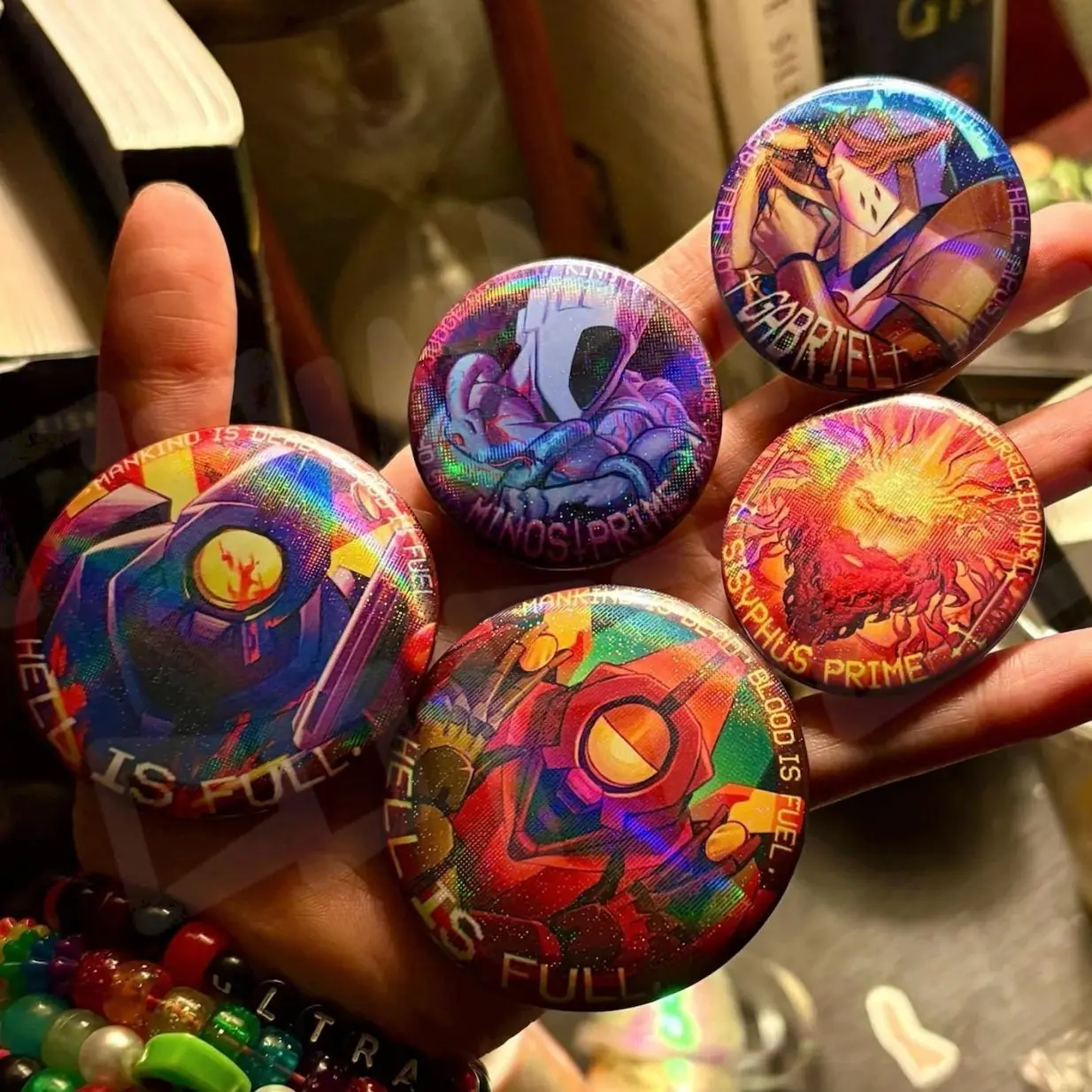 ULTRAKILL Holographic Iridescent Button Pin