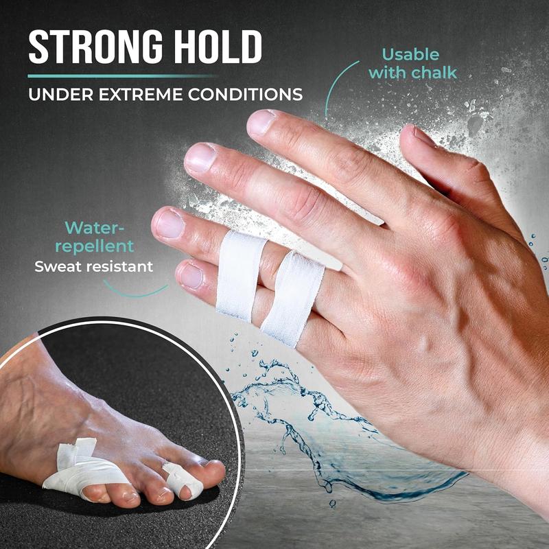 Finger Tape Sports Extra Strong Adhesive, 3 Rolls Athletic Tape for Fingers, Skin-Friendly Sports Tape, Tape for Weight Lifting, Volleyball Finger Tape, Boulder, Climbing, Basketball, Finger Tape BJJ