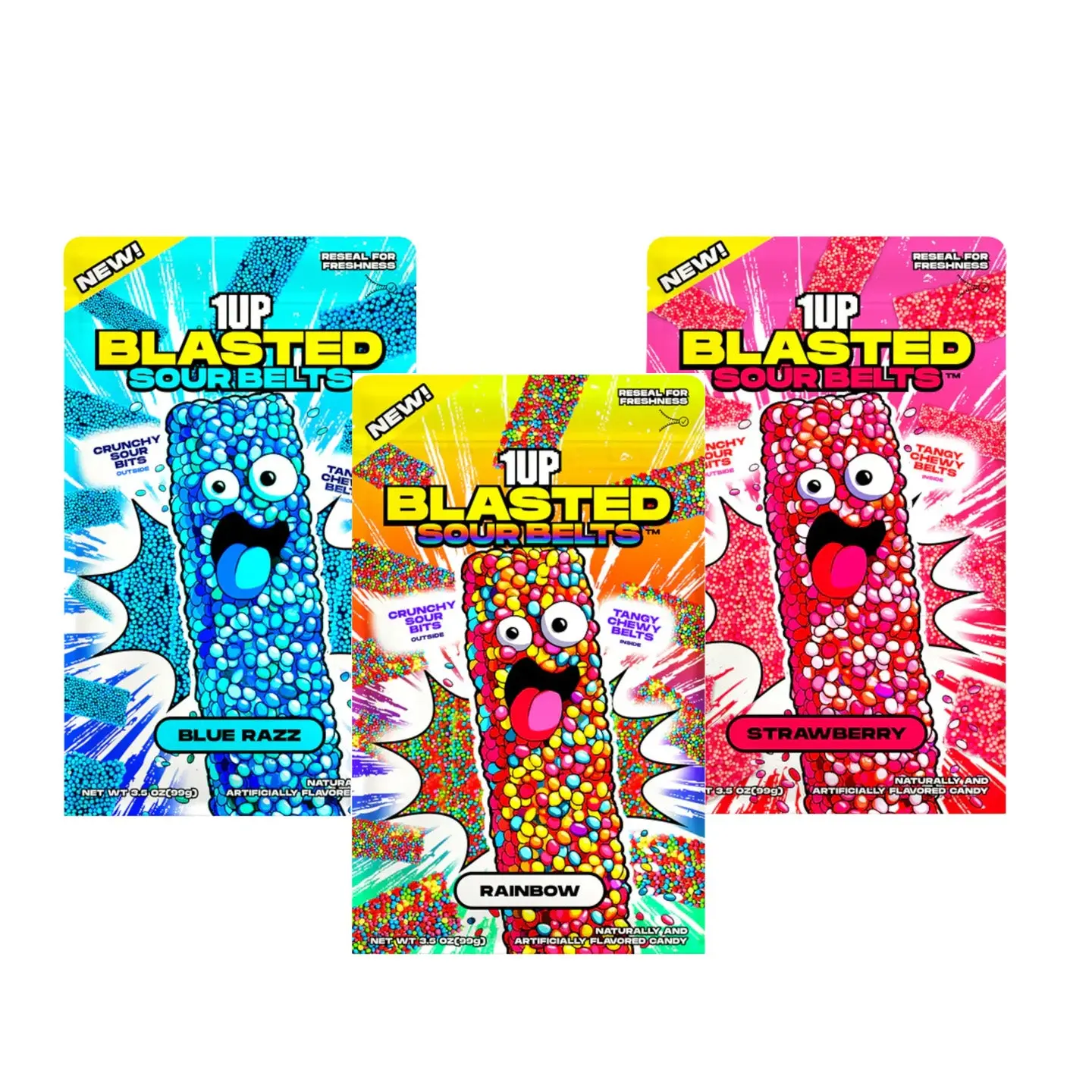 1UP Blasted Sour Belts - 3.5oz