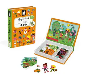 MAGNETI'BOOK - 4 SEASONS - Magnetic educational game in cardboard on the seasons theme. Composed of  115 magnets and 4 cards.