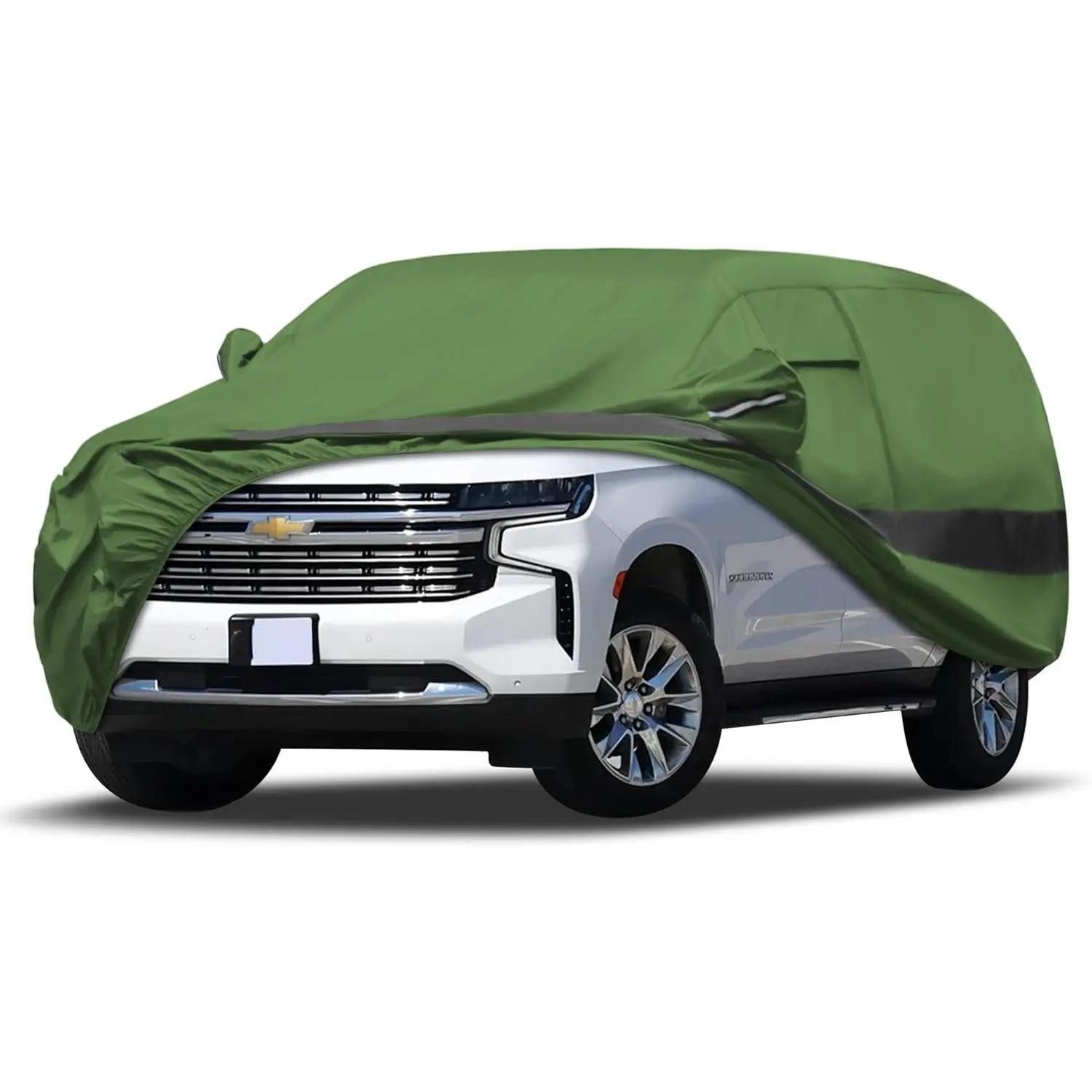 Heavy Duty Outdoor Car Cover Intended for 2014-2026 Chevy Suburban,Waterproof All Weather for Automobiles, Outdoor Full Cover Rain Sun UV Protection with Zipper Cotton