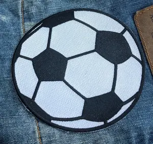 Applicable Pun - Soccer Ball 5 inch Embroidered Iron-on Patch